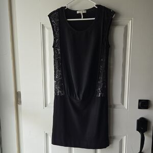 Sandro 100% Silk Drop Waist Mini Dress